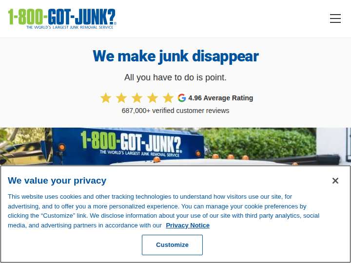 1-800-GOT-JUNK? website preview