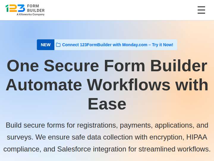 123FormBuilder website preview