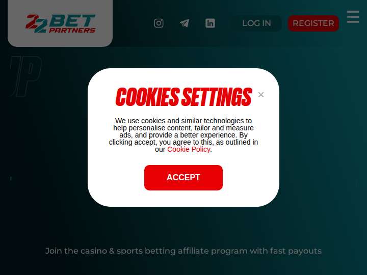 22BET Partners website preview