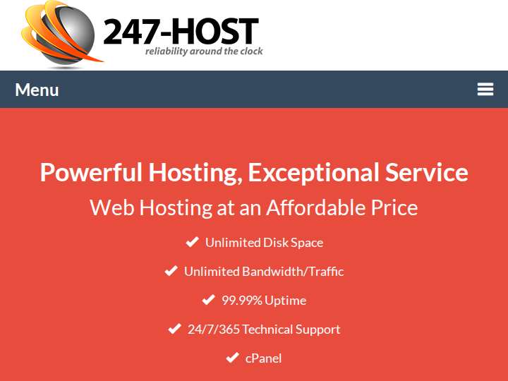 247-Host website preview