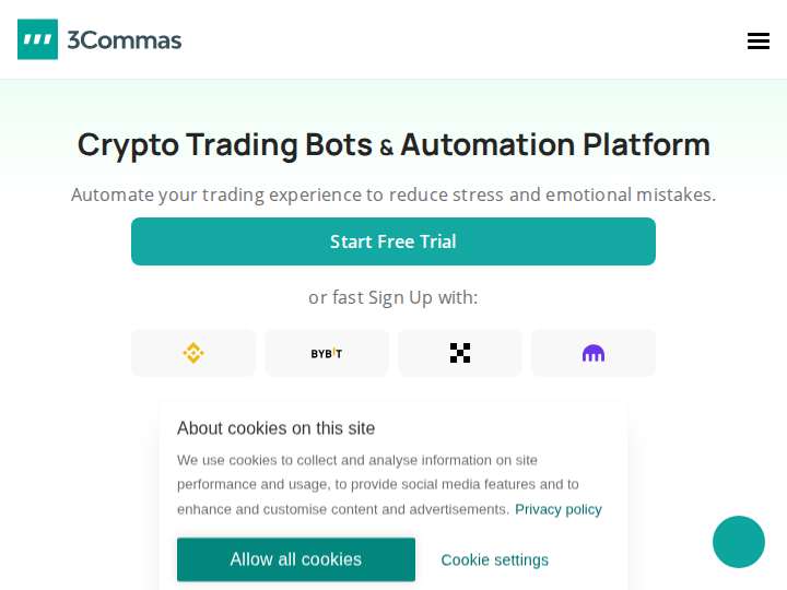 3Commas website preview