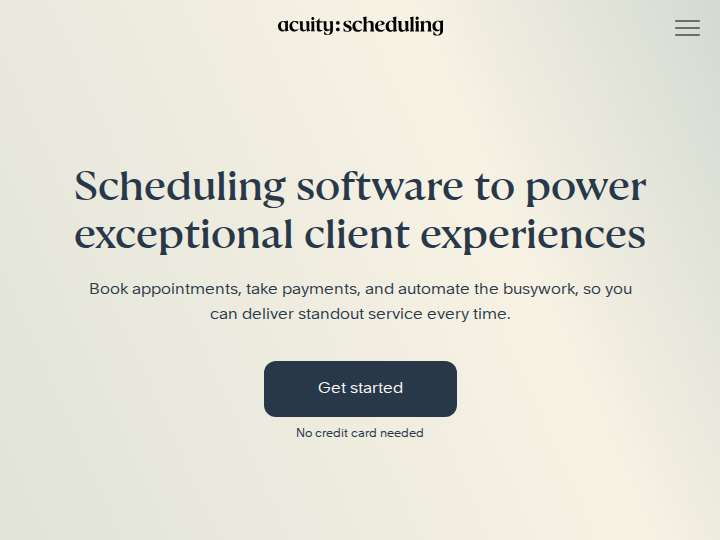 Acuity Scheduling website preview