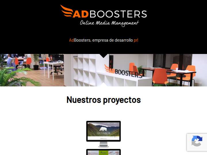 AdBoosters website preview