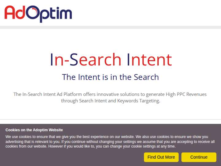 AdOptim website preview