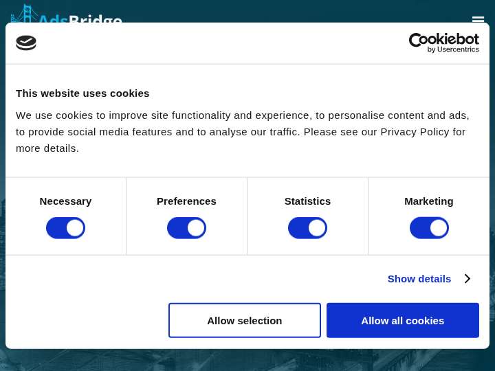 AdsBridge Smartlinks website preview