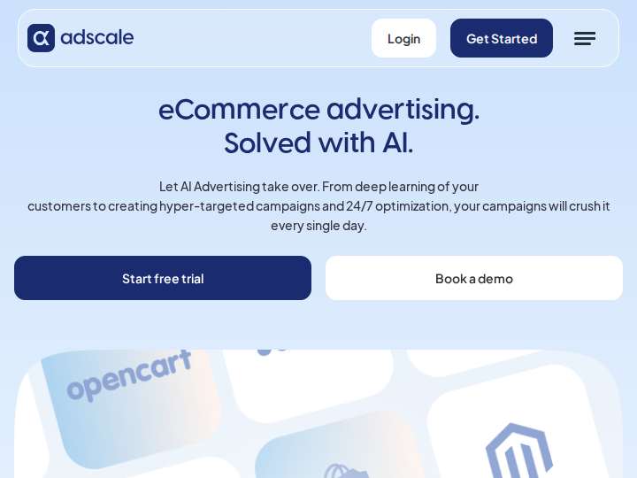 AdScale website preview