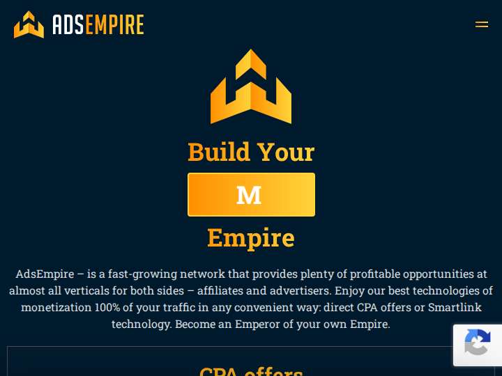 AdsEmpire website preview