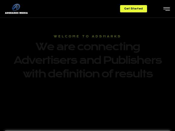 Adsharks Media website preview