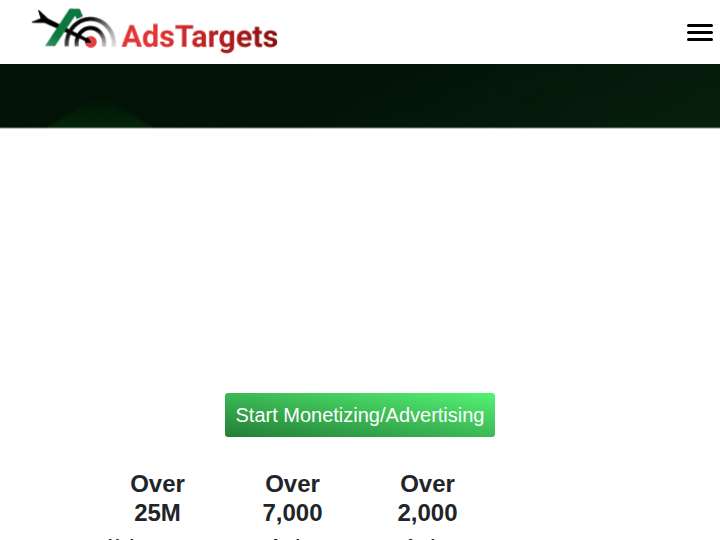 AdsTargets website preview