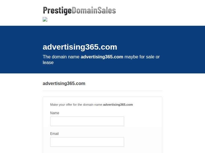Advertising365 website preview