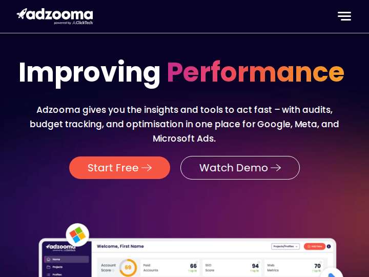 Adzooma Partner Program website preview