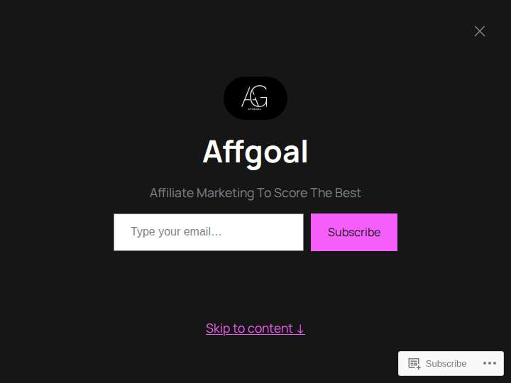 Affgoal website preview