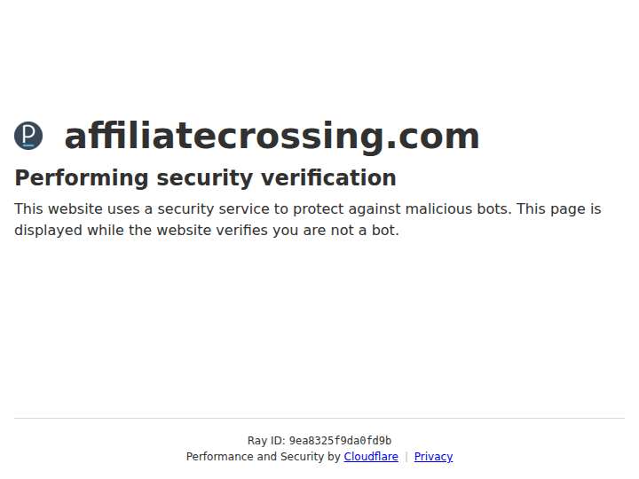 Affiliate Crossing website preview