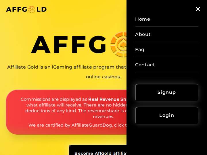 Affiliate Gold website preview