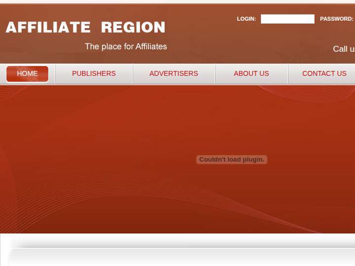 Affiliate Region website preview