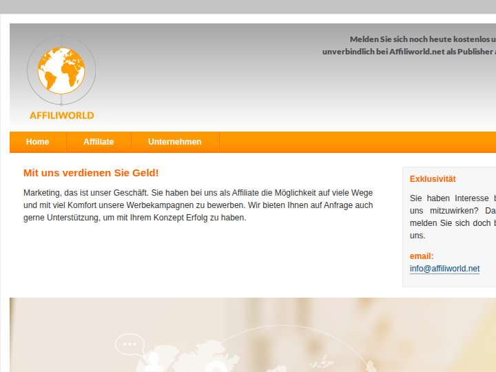 Affiliworld website preview