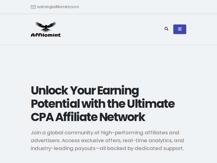 Affilomint website preview