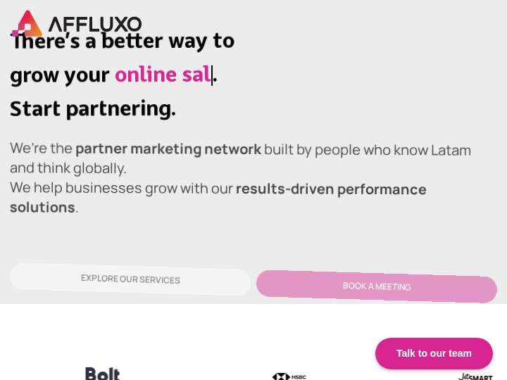 Affluxo website preview