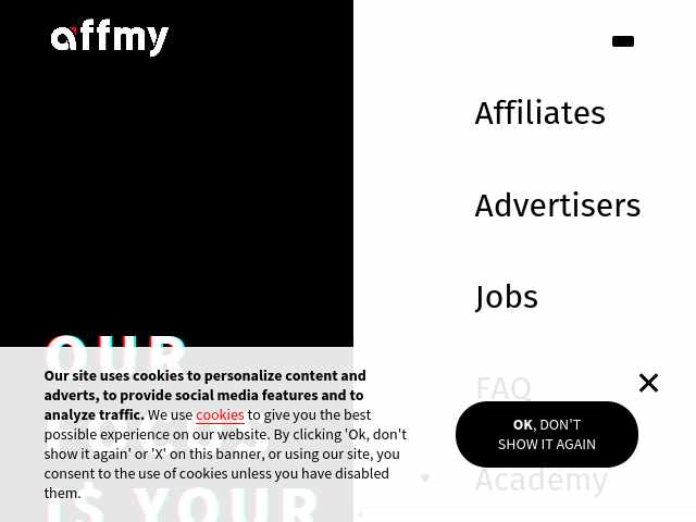 Affmy website preview