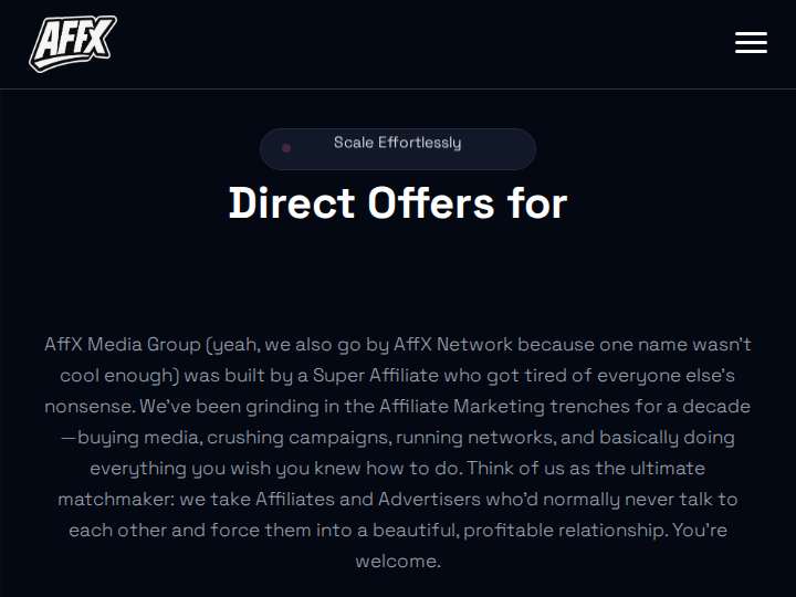 AffX website preview