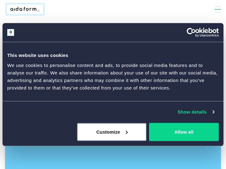 AidaForm website preview