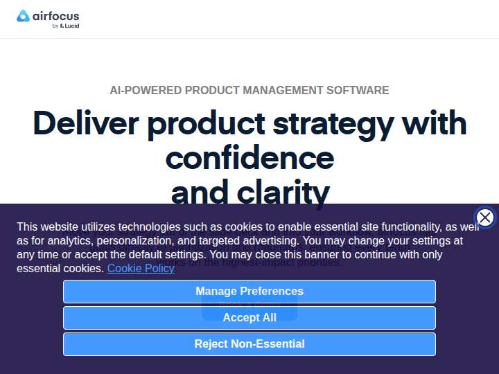airfocus Affiliate Program website preview