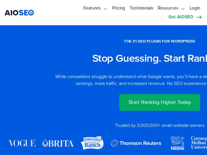 All In One SEO website preview
