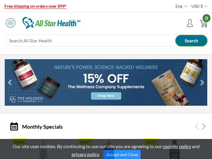 All Star Health website preview