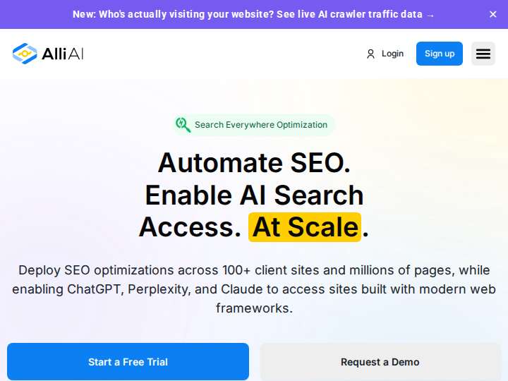 Alli AI website preview