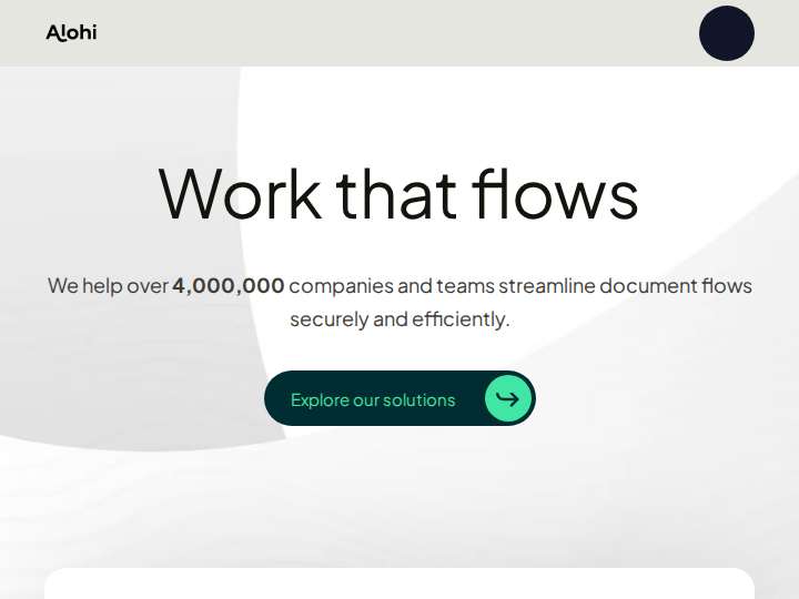 Alohi website preview
