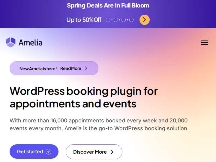 Amelia website preview
