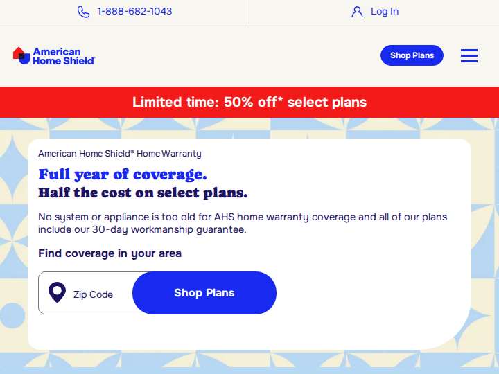 American Home Shield website preview