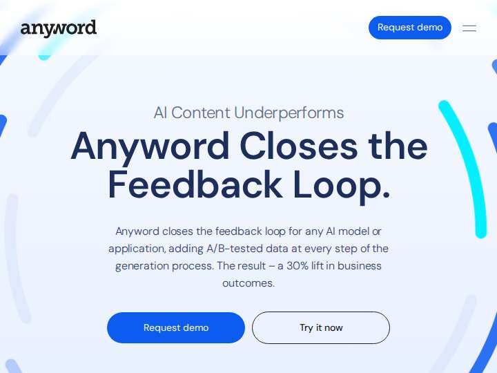 Anyword Affiliate Program website preview