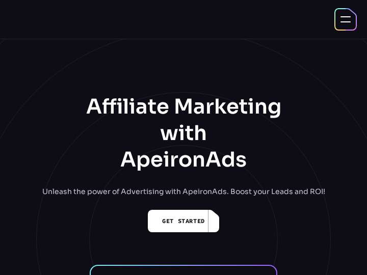 ApeironAds website preview