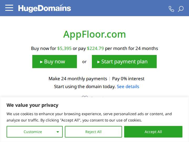 Appfloor website preview