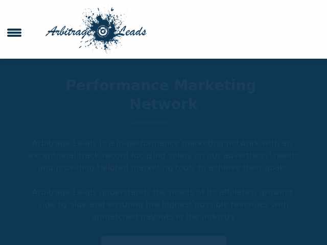 Arbitrage Leads website preview