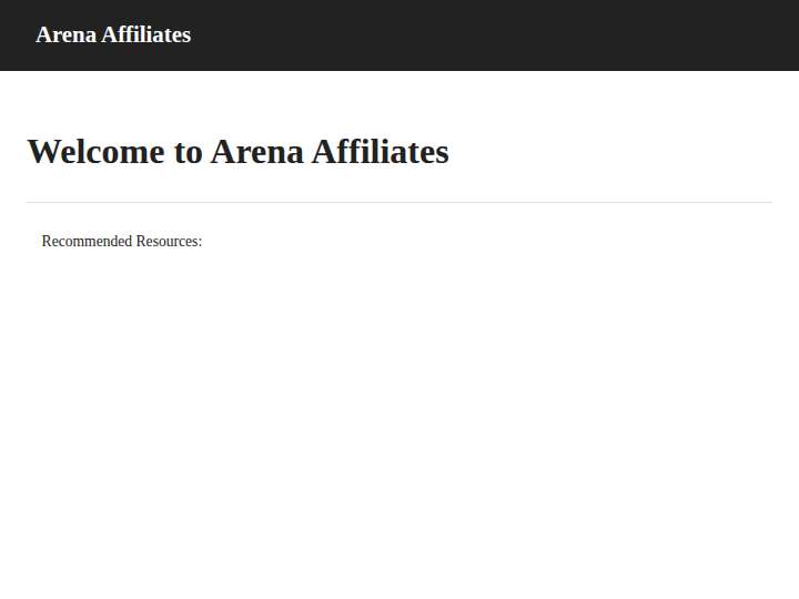 Arenabet Affiliates website preview
