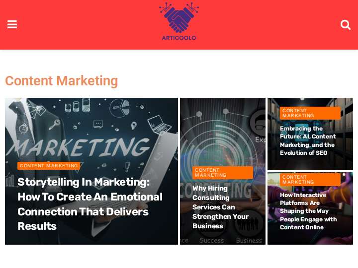 Articoolo website preview