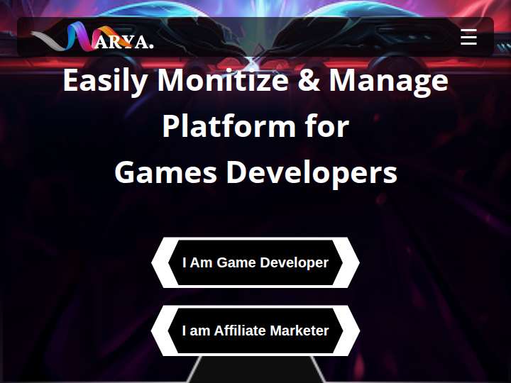 Arya.Games website preview