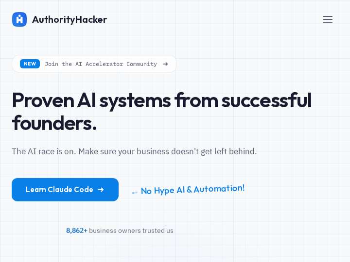 Authority Hacker Affiliate Program website preview