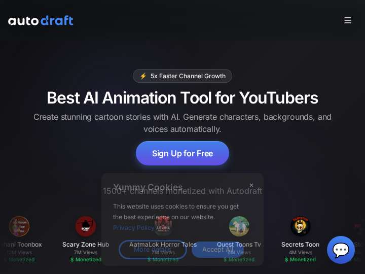 AutoDraft AI Partner Program website preview