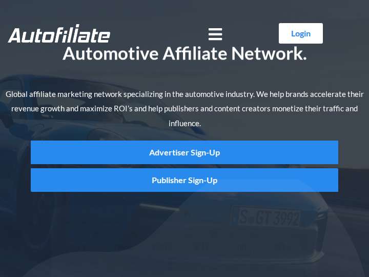 Autofiliate website preview