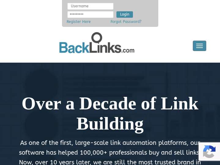 BackLinks.com website preview
