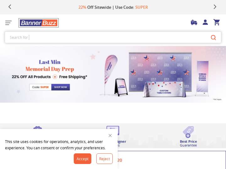 BannerBuzz website preview