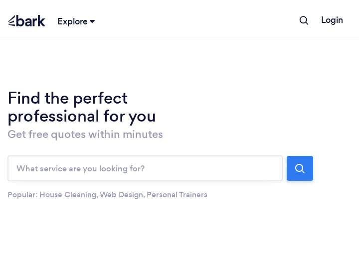 Bark.com website preview