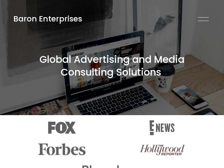 BaronAds website preview