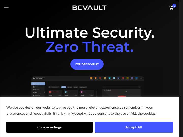 BC Vault website preview