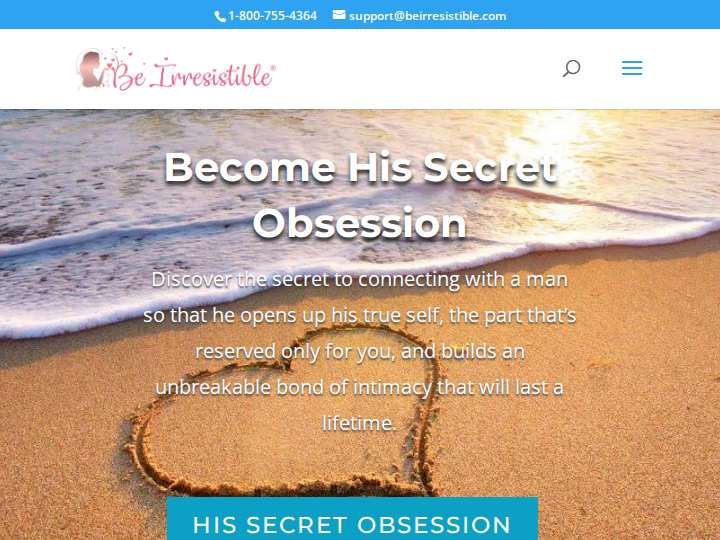 Be Irresistible website preview