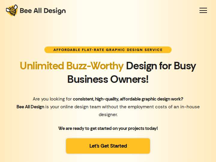 Bee All Design website preview