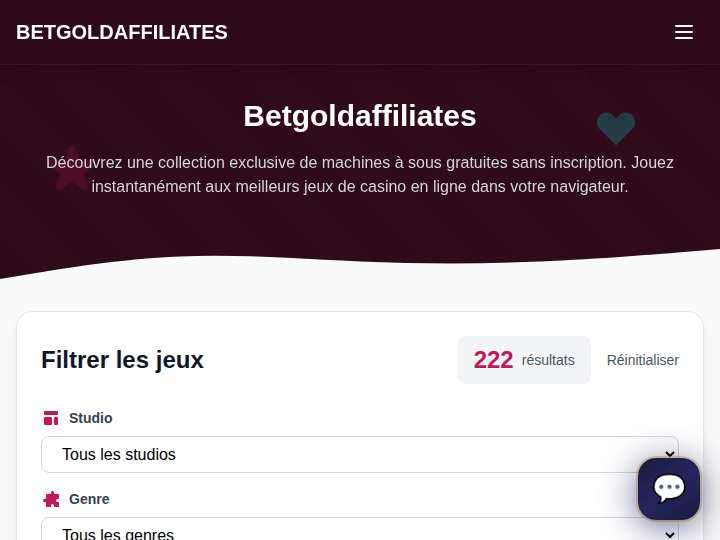 BetGold Affiliates website preview